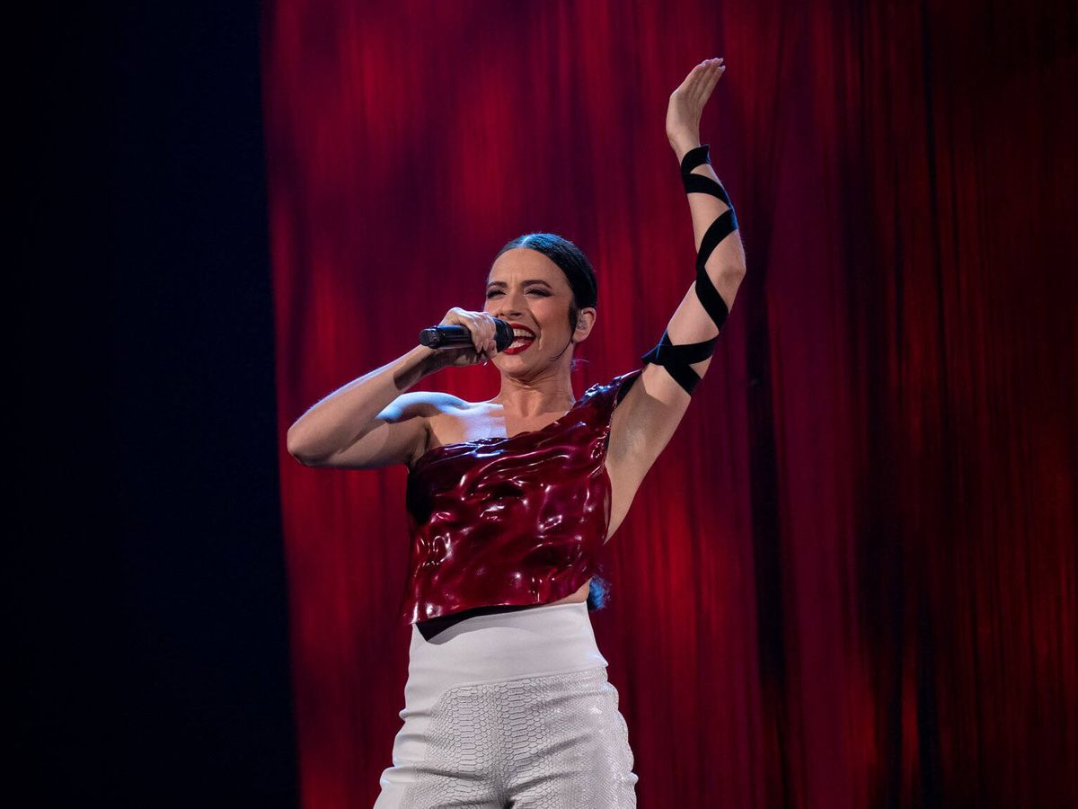 Foto: Blanca Paloma, surante su segundo ensayo en Eurovisión 2023. (RTVE)