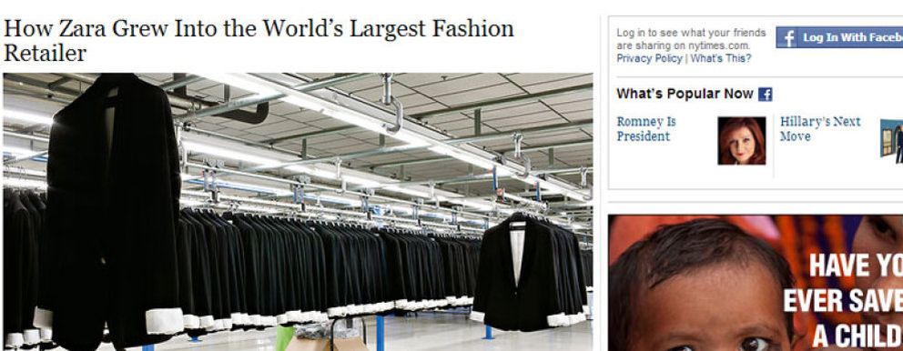 Foto: ‘The New York Times’ se rinde ante el modelo de negocio de Zara