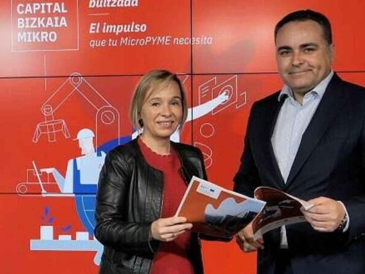 Foto: La diputada Foral de Promoción Económica, Ainara Basurko, junto al director de Seed Capital Bizkaia, Óscar Ugarte. (Cedida)