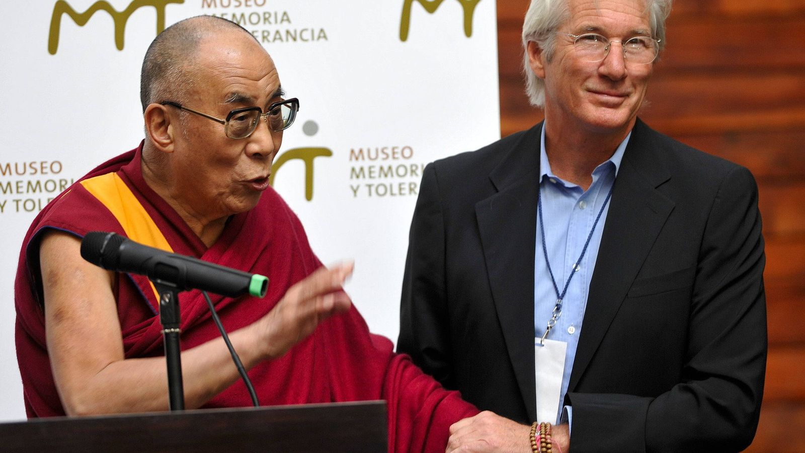 Foto:  El dalái lama, líder espiritual de los tibetanos, y el actor estadounidense Richard Gere. (EFE)