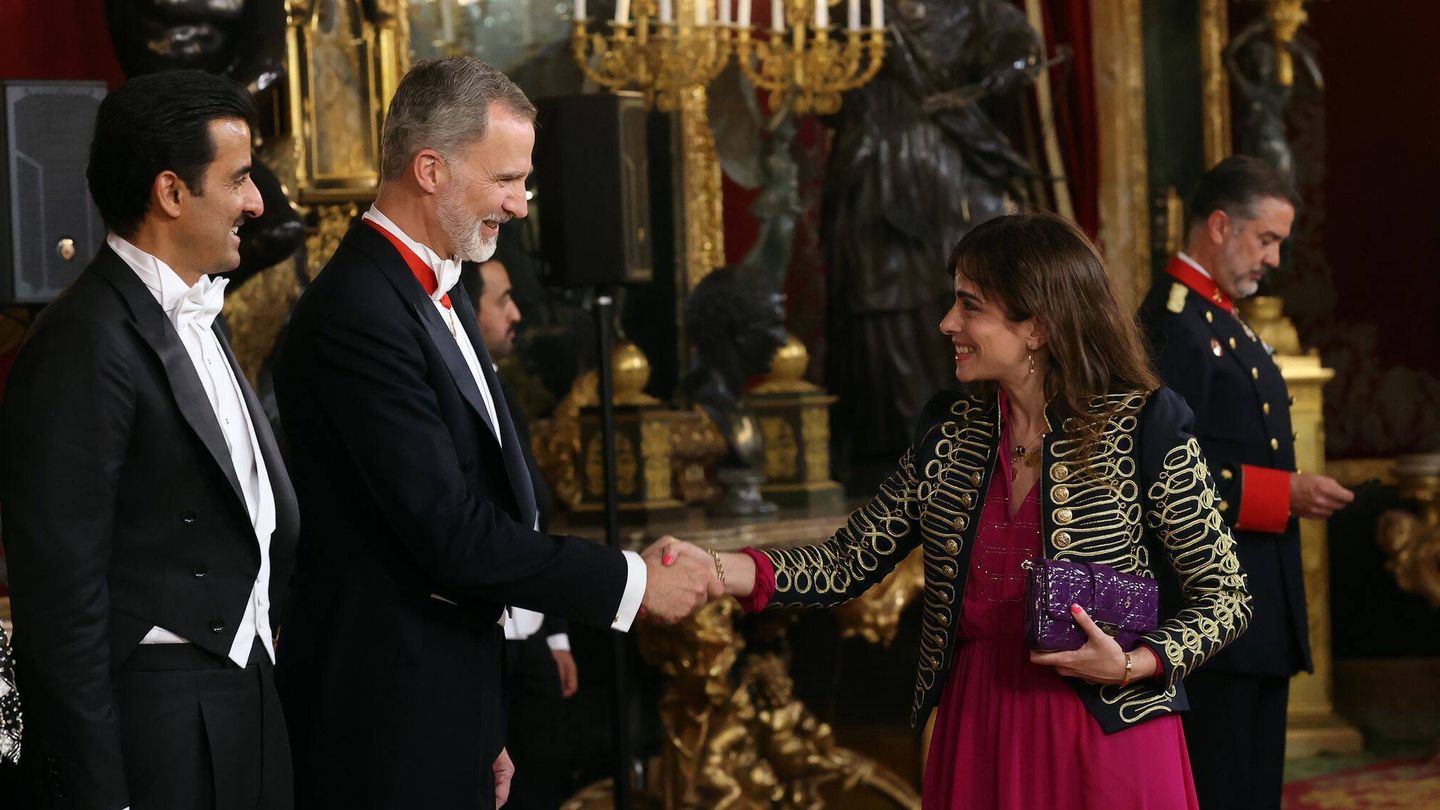 Marina Conde, saludando al Rey. (Casa Real/Cortesía Marina Conde)