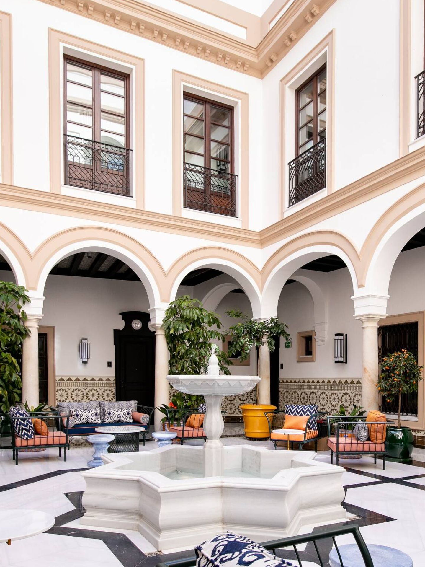 El patio andaluz de Casa Palacio Don Ramón. (Cortesía)