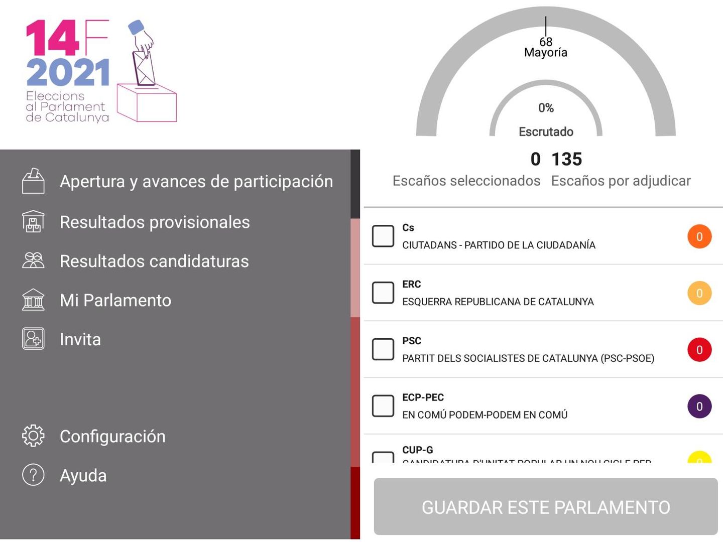 La 'app' 14F Eleccions Catalunya (EC)