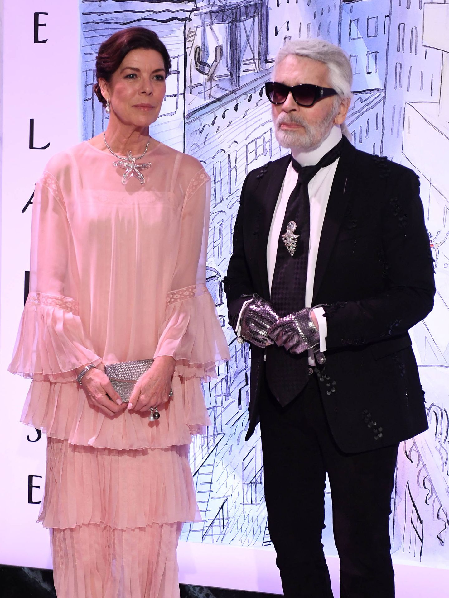 Karl Lagerfeld, en su último Baile de la Rosa. (Getty)