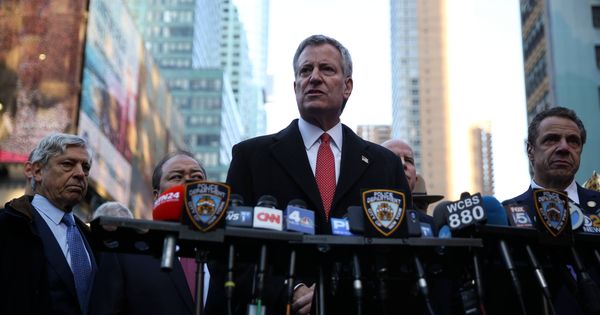 Foto: El alcalde de Nueva York, Bill de Blasio, durante una rueda de prensa en diciembre de 2017. (Reuters)