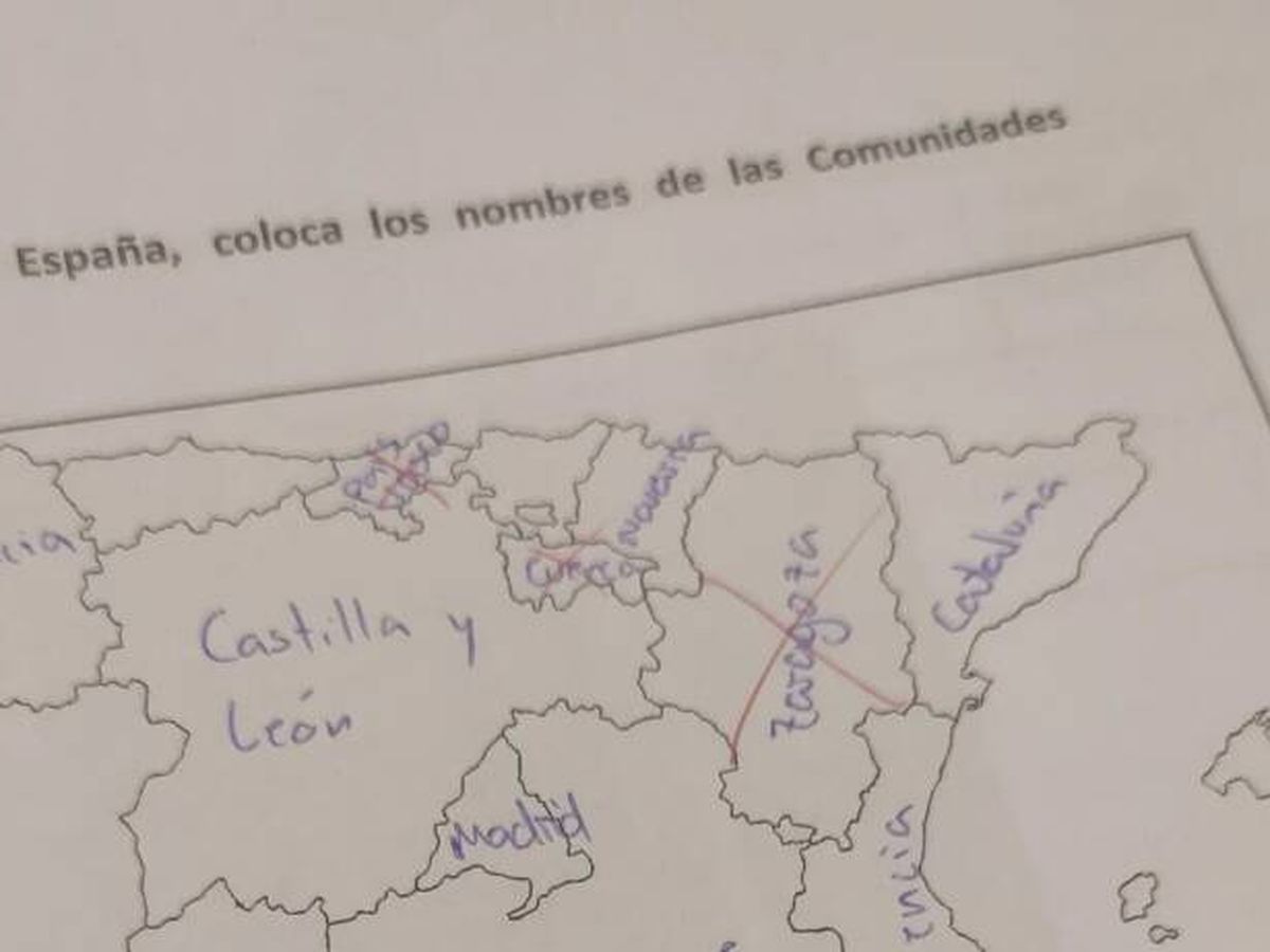 Foto: Un profesor comparte el examen de un alumno y lo que pone en Castilla-La Mancha hace alucinar a las redes.(Twitter)