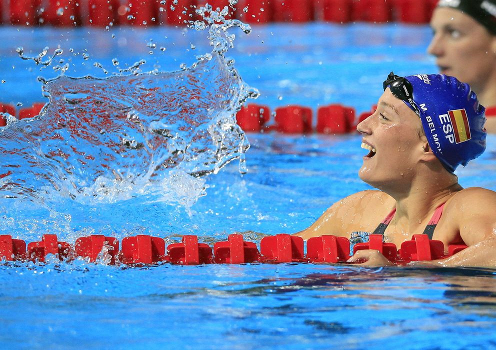 Foto: La nadadora en el momento de conocer su segundo puesto en los 400 estilos (Efe).
