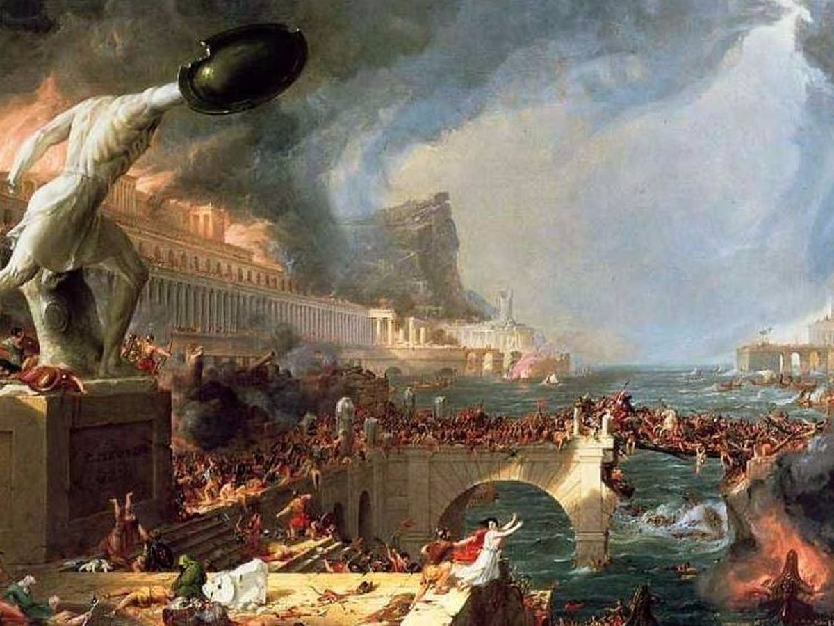 Foto: La caída del Imperio romano. (Thomas Cole, 1836)