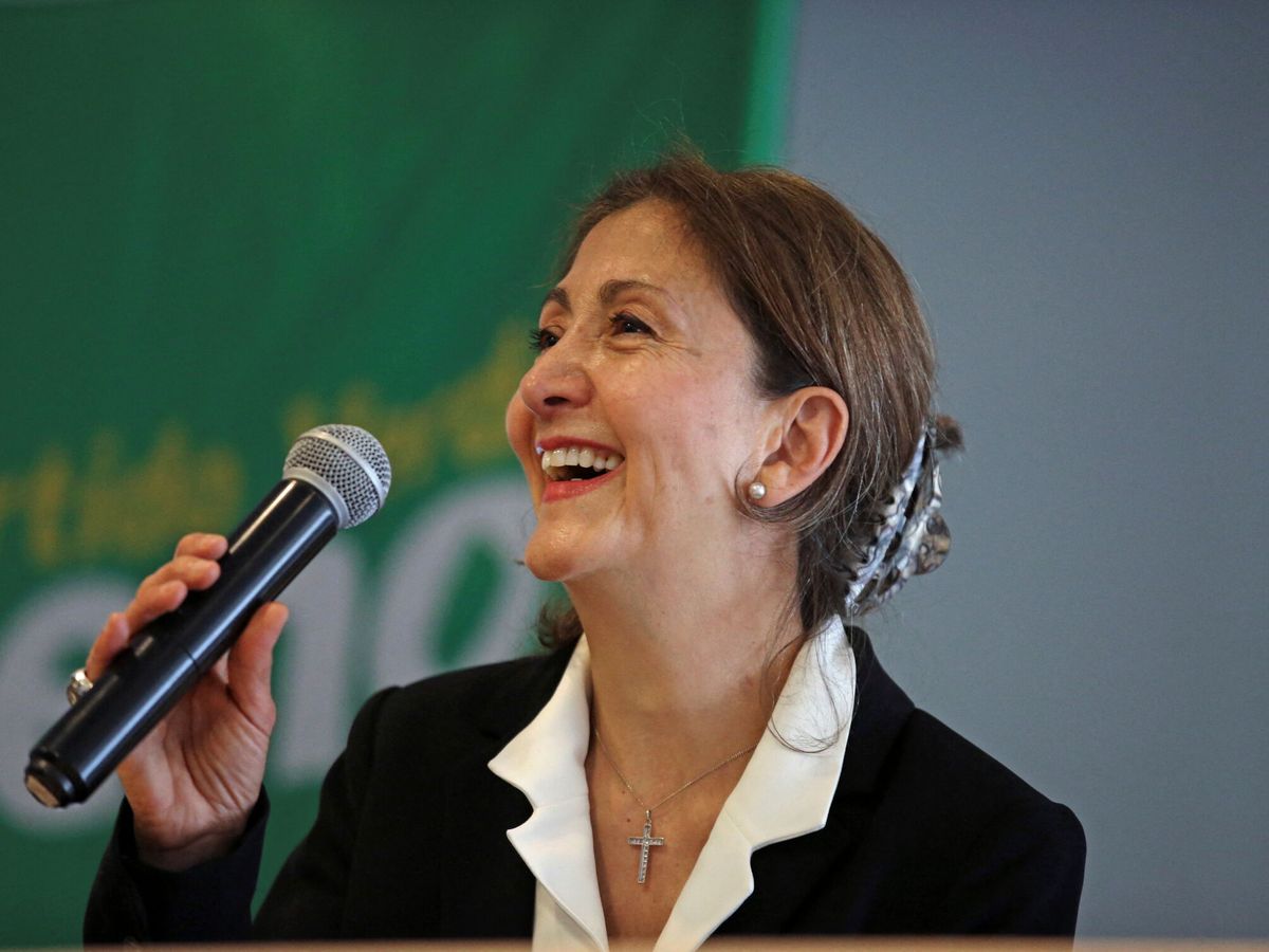Foto: Ingrid Betancourt durante su anuncio como candidata a la carrera presidencial. (Reuters/Luisa González) 