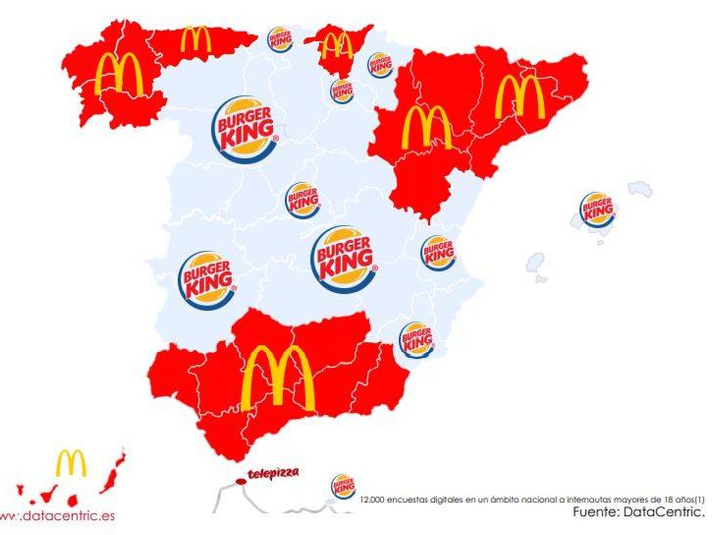 Las marcas de comida rápida que prefieren los españoles .(DataCentric)