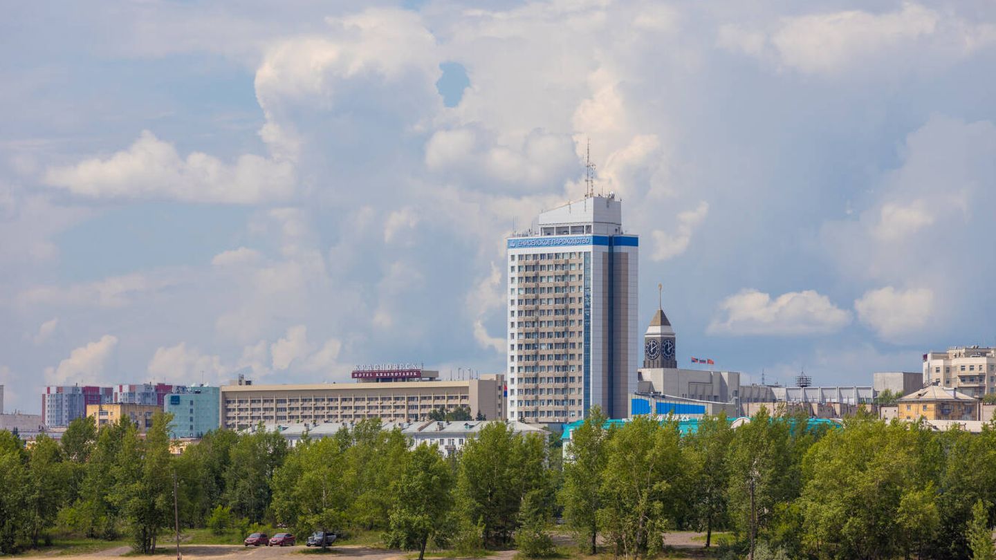 Paisaje urbano de Krasnoyarsk, Rusia. (Fuente: iStock)