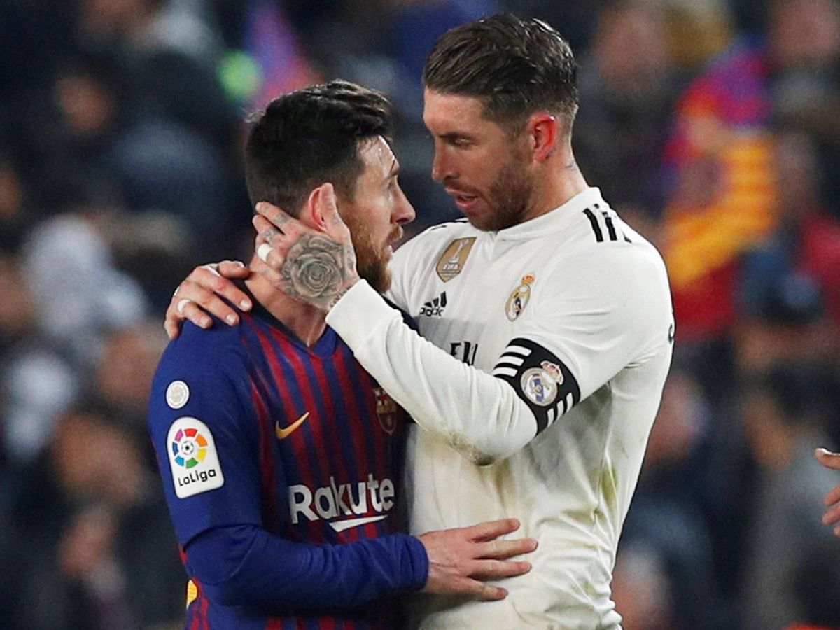 Foto: Sergio Ramos y Leo Messi, en un partido entre Real Madrid y Barcelona. (EFE)