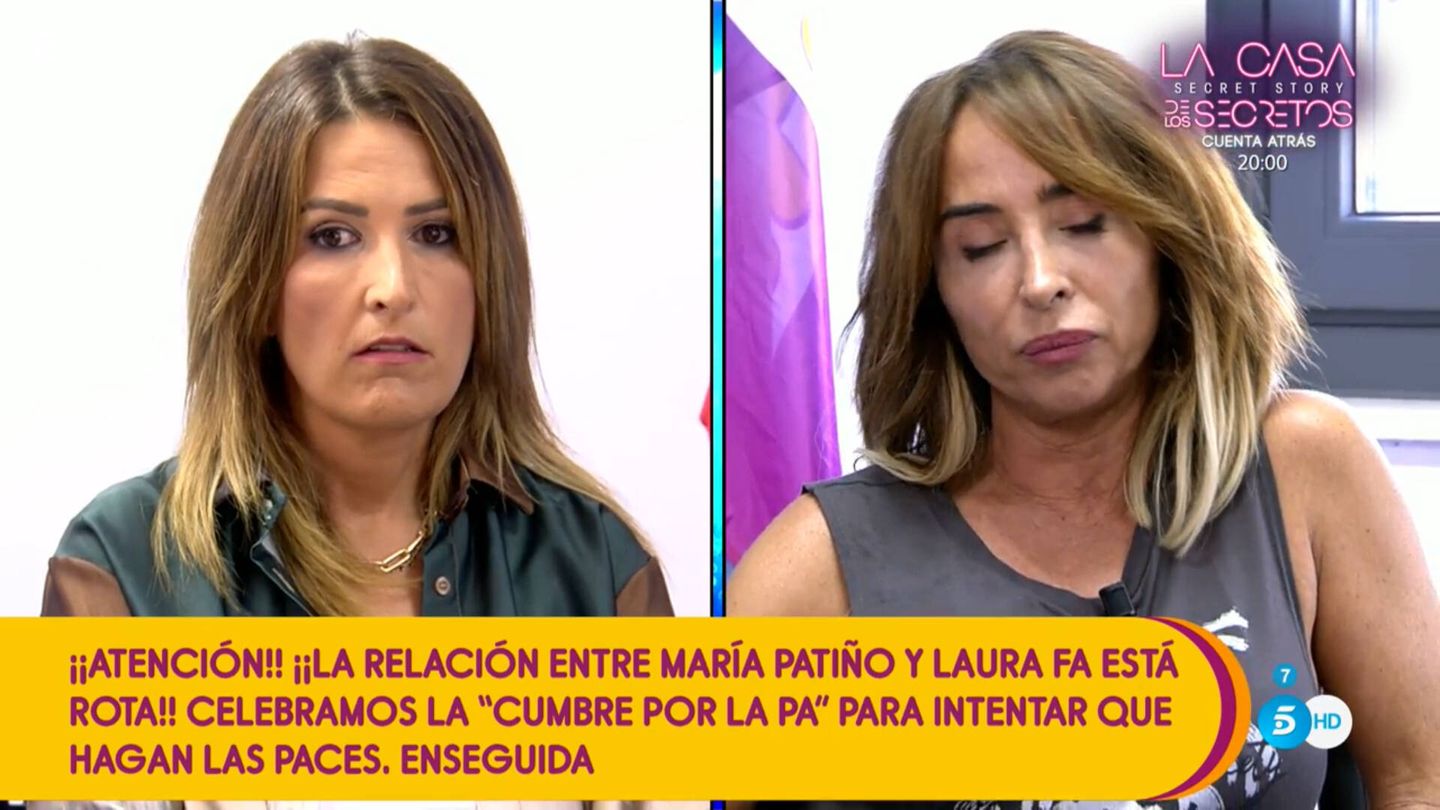 Laura Fa y María Patiño, en 'Sálvame'. (Telecinco)