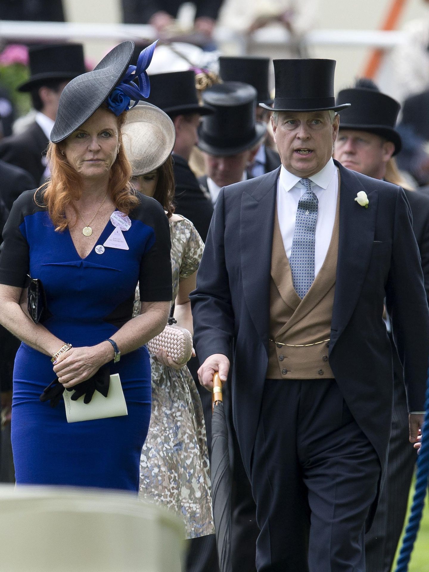 El príncipe Andrés y Sarah Ferguson, en el Royal Ascot de Londres. (EFE/Will Oliver)