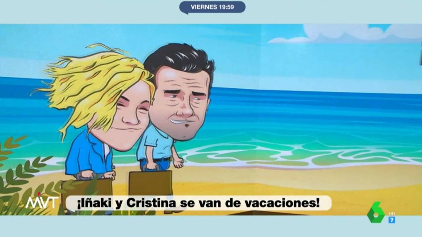 Caricatura de Cristina Pardo e Iñaki López en 'Más vale tarde'. (La Sexta)