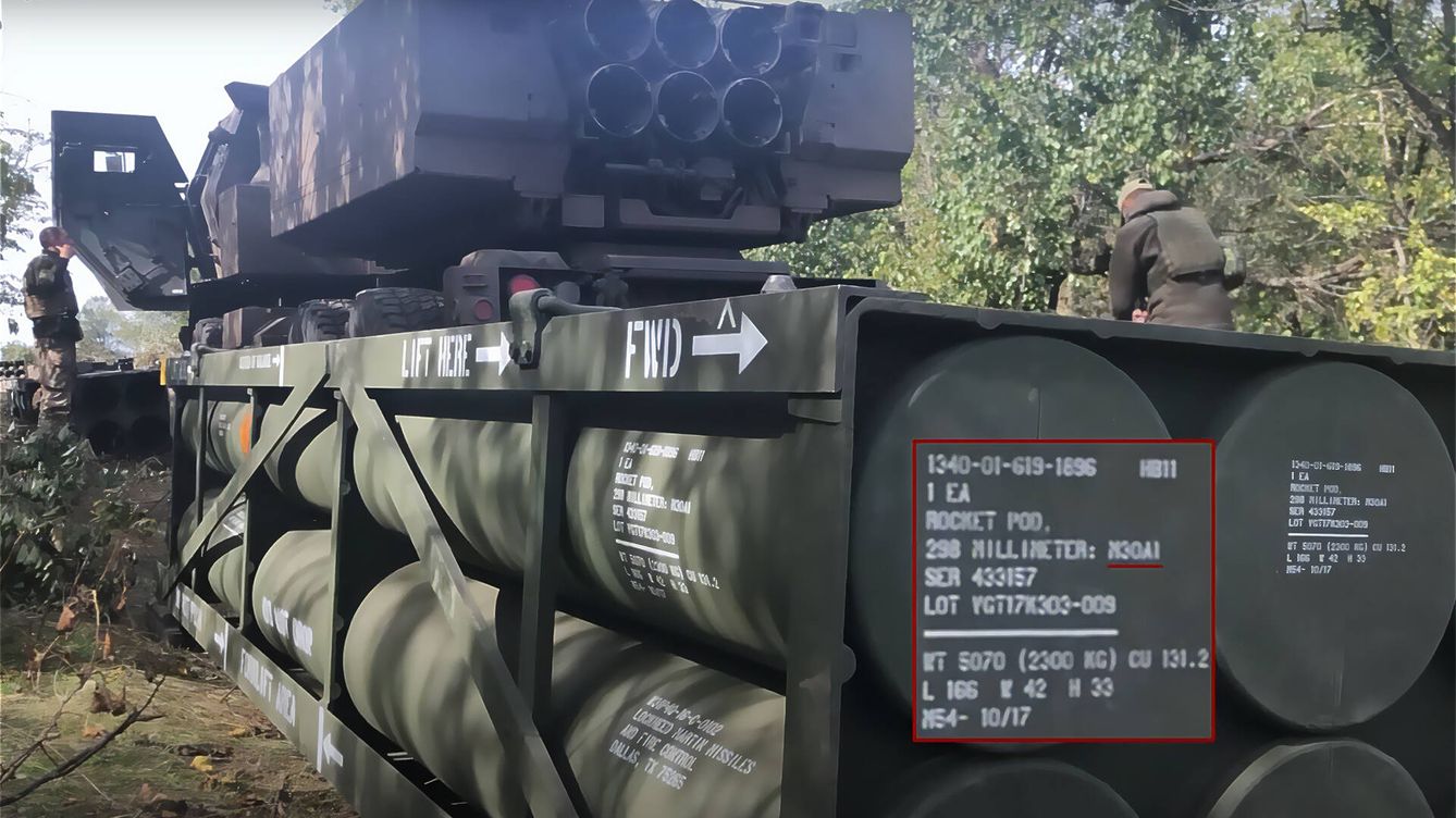 Foto: Una imagen de los nuevos misiles M30A1 que han llegado a Ucrania. (Ukraine Weapons Tracker)