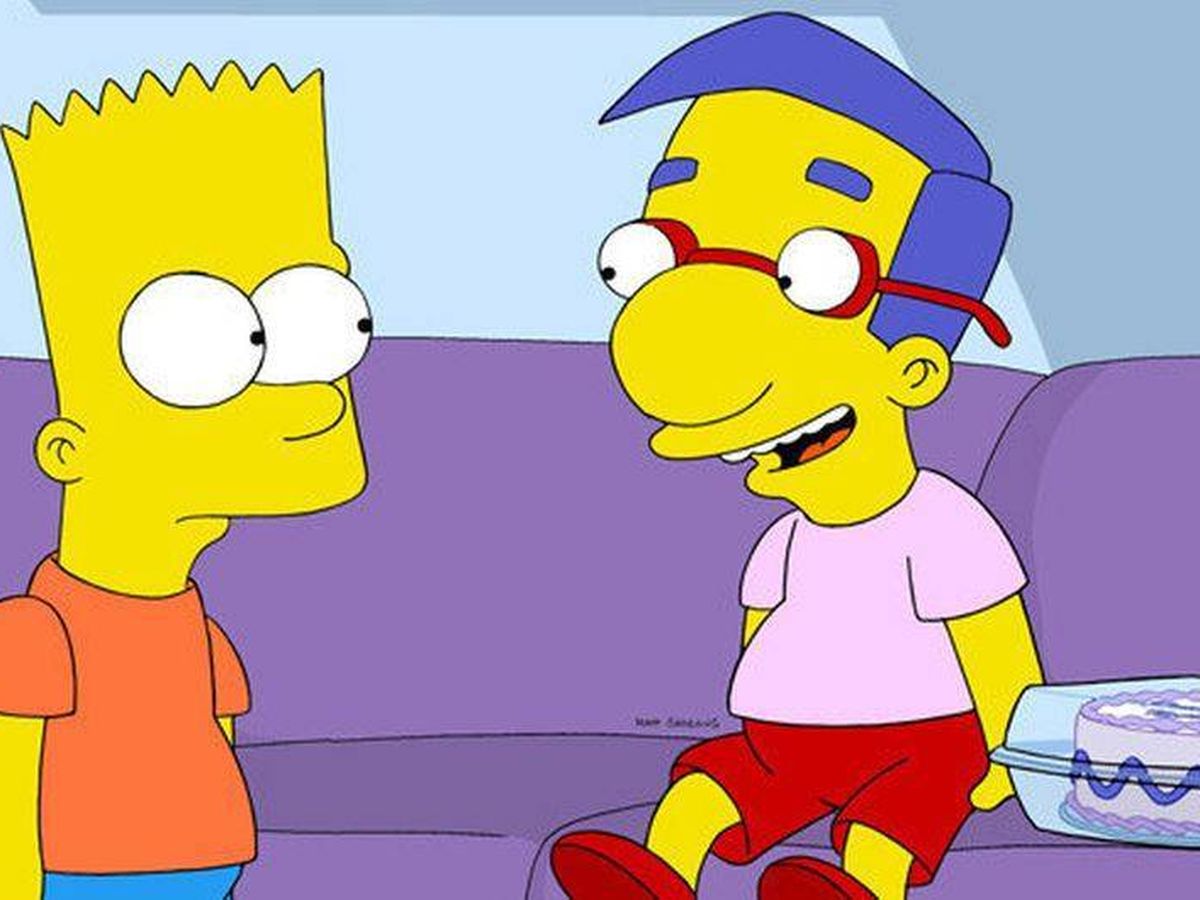 Foto: Milhouse, junto a Bart Simpson. (Fox)