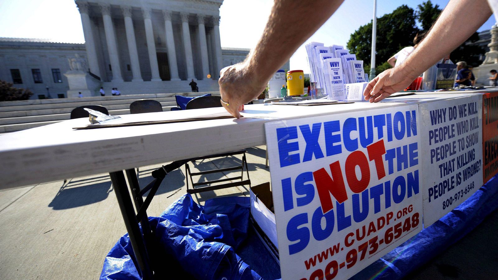 Foto: Estadounidenses en contra de la pena de muerte. (Efe)