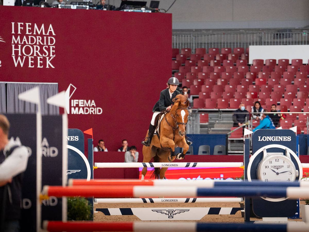 Foto: La infanta Elena durante su participación en esta edición de Madrid Horse Week. (Cortesía)