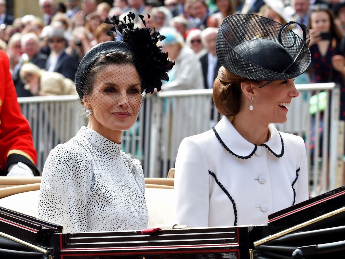 Foto: La reina Letizia y Kate Middleton. (Getty)