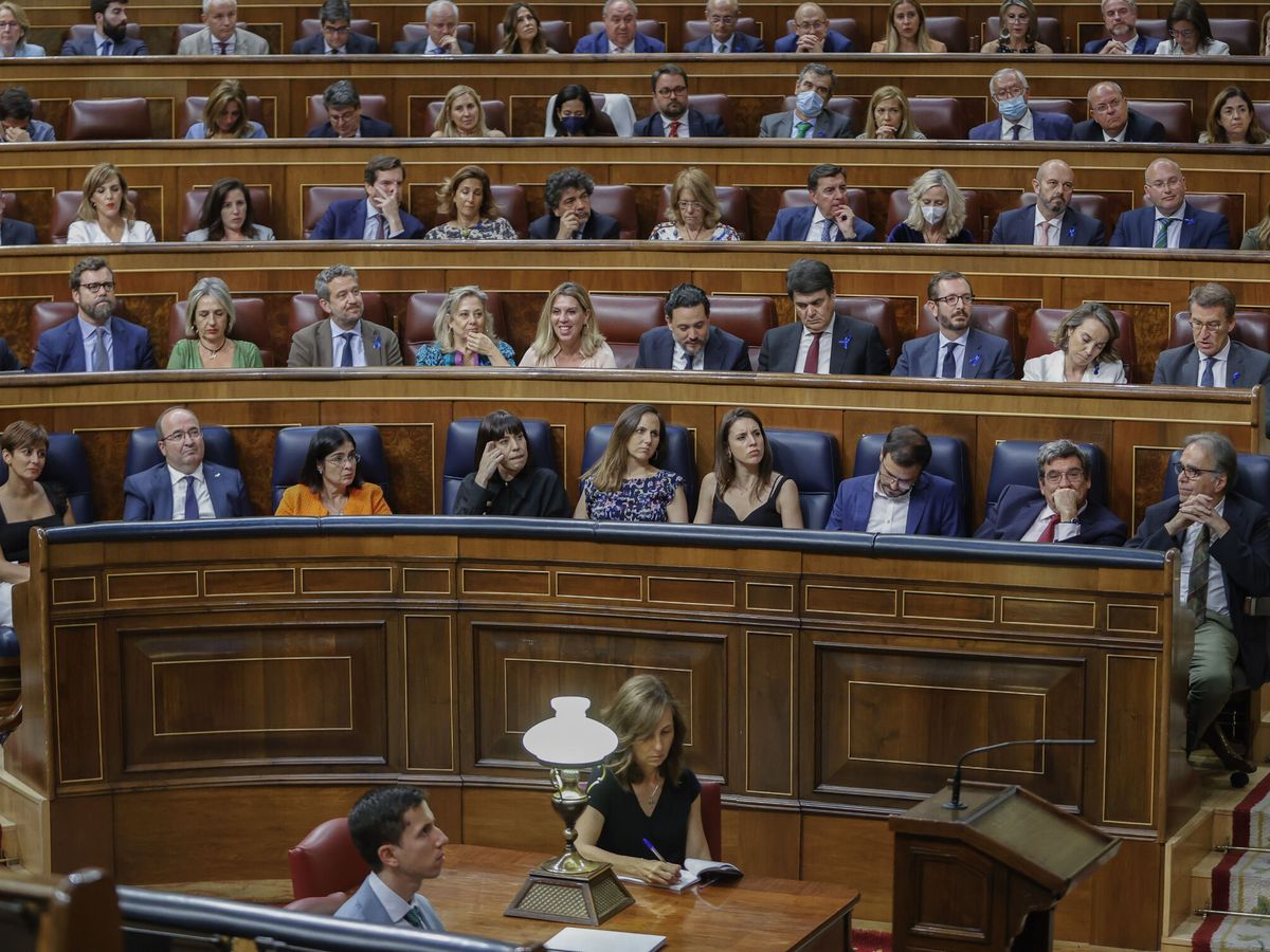 Foto: Vista del interior del Congreso durante la primera jornada del debate sobre el estado de la nación. (EFE/Mariscal)
