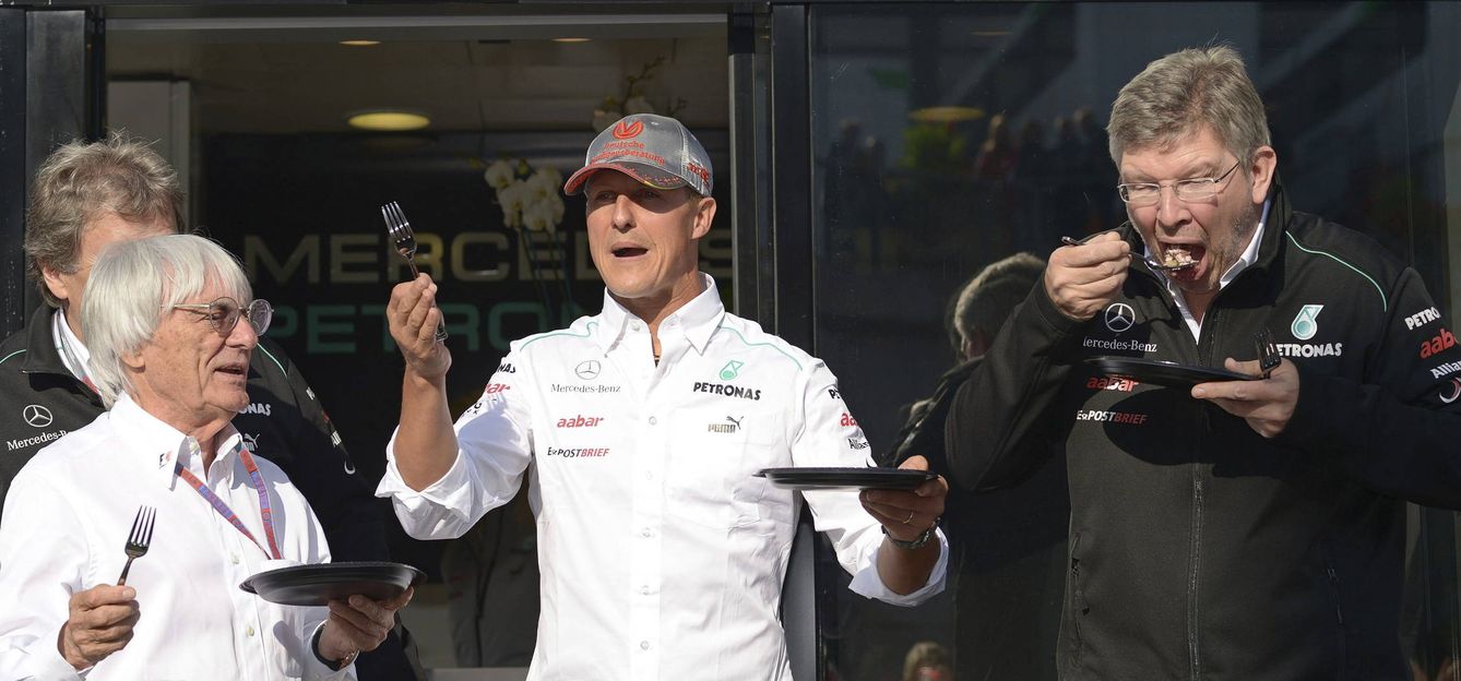 La tarta de la F1 en la época de Schumacher con Mercedes.