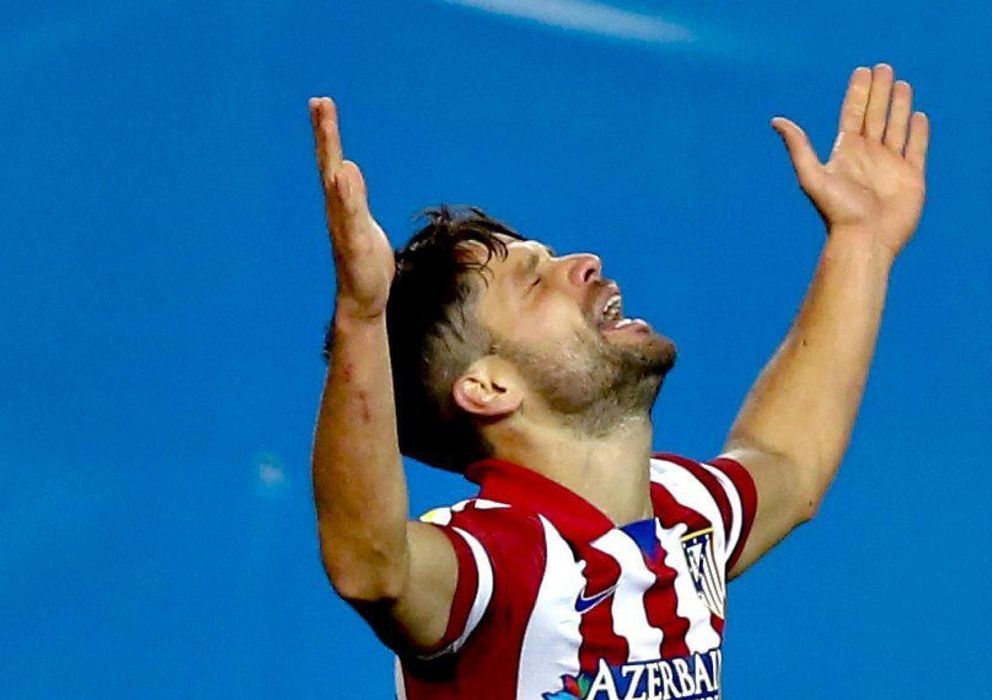 Foto: Diego Ribas celebra su único gol con el Atlético tras su vuelta, conseguido ante la Real Sociedad.
