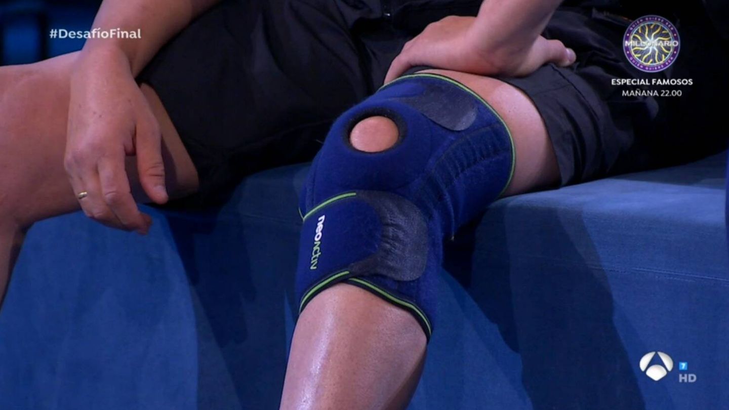 La lesión de rodilla de Jesulín de Ubrique. (Atresmedia Televisión)