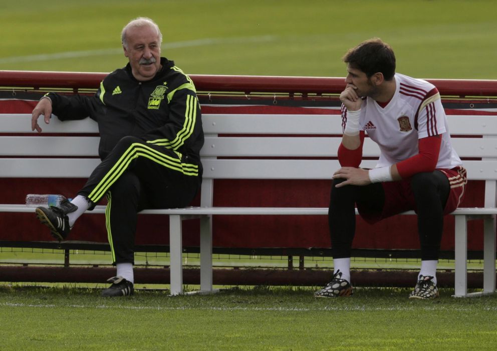Foto: Del Bosque y Casillas, charlando en un entrenamiento (Reuters). 