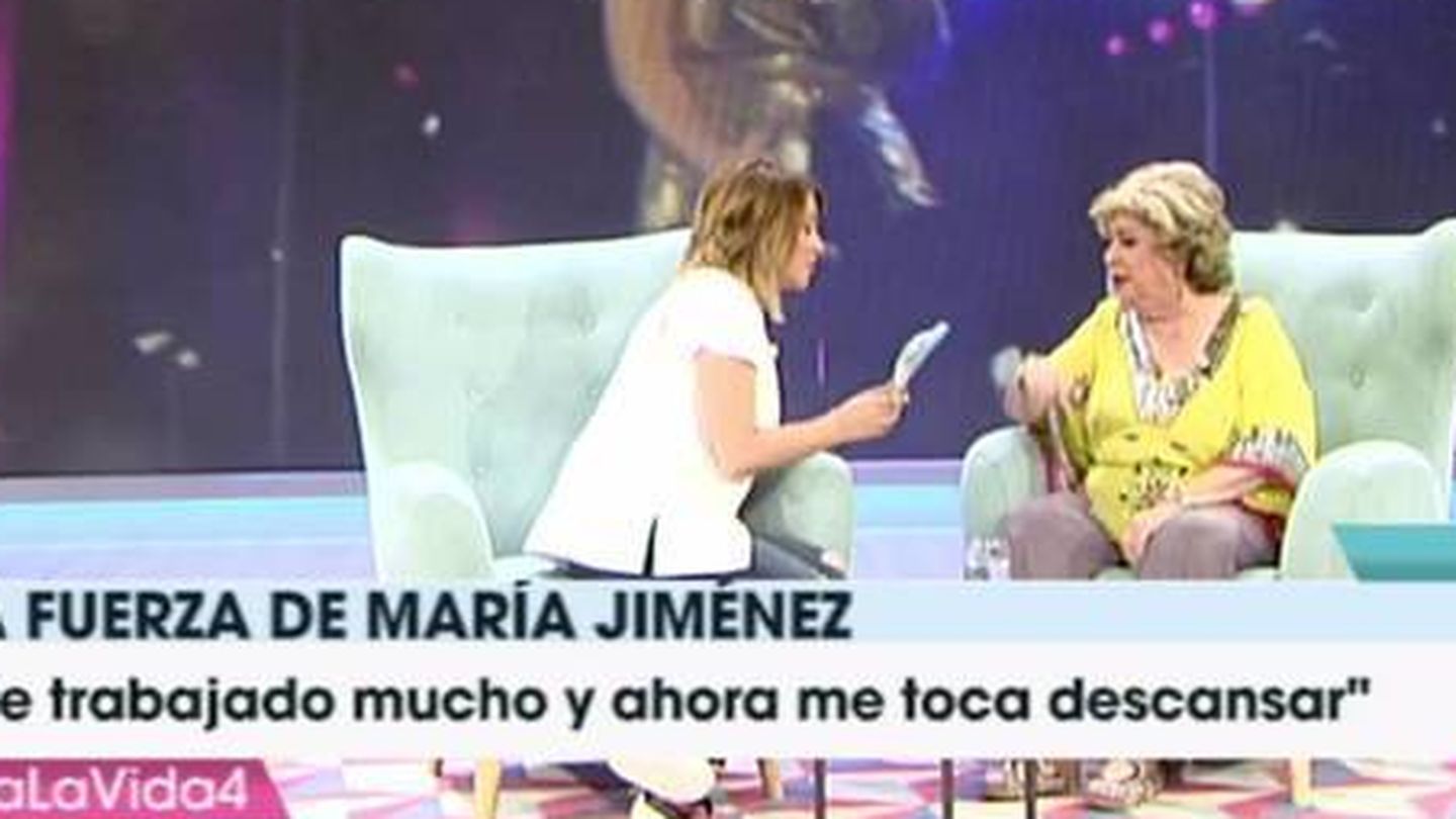 Imagen de archivo de una entrevista de María Jiménez en 'Viva la vida'. (Telecinco)