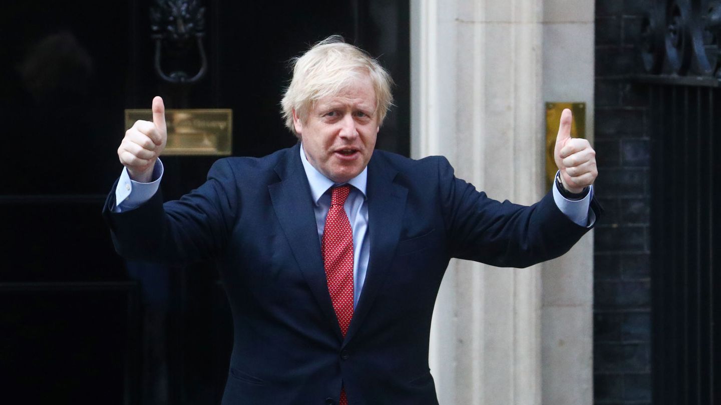 Boris Johnson tras salir del hospital. (Reuters)