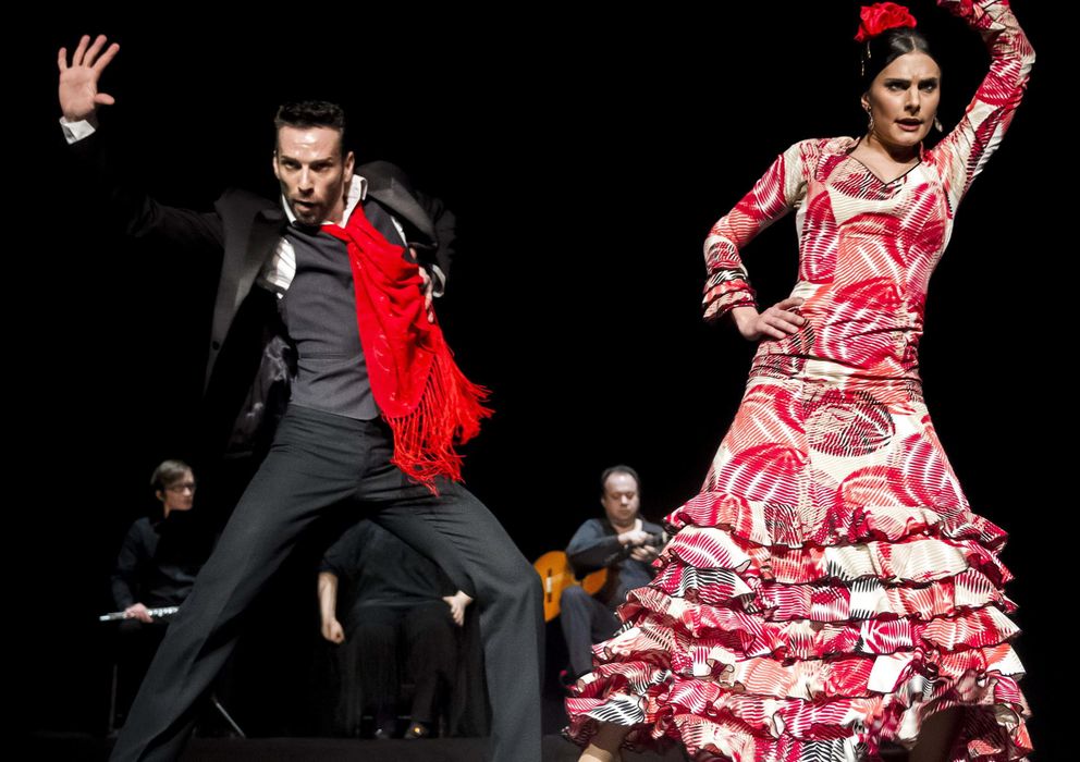 Foto: Pase gráfico del espectáculo "Flamenco feeling" del ballet flamenco de madrid (EFE)