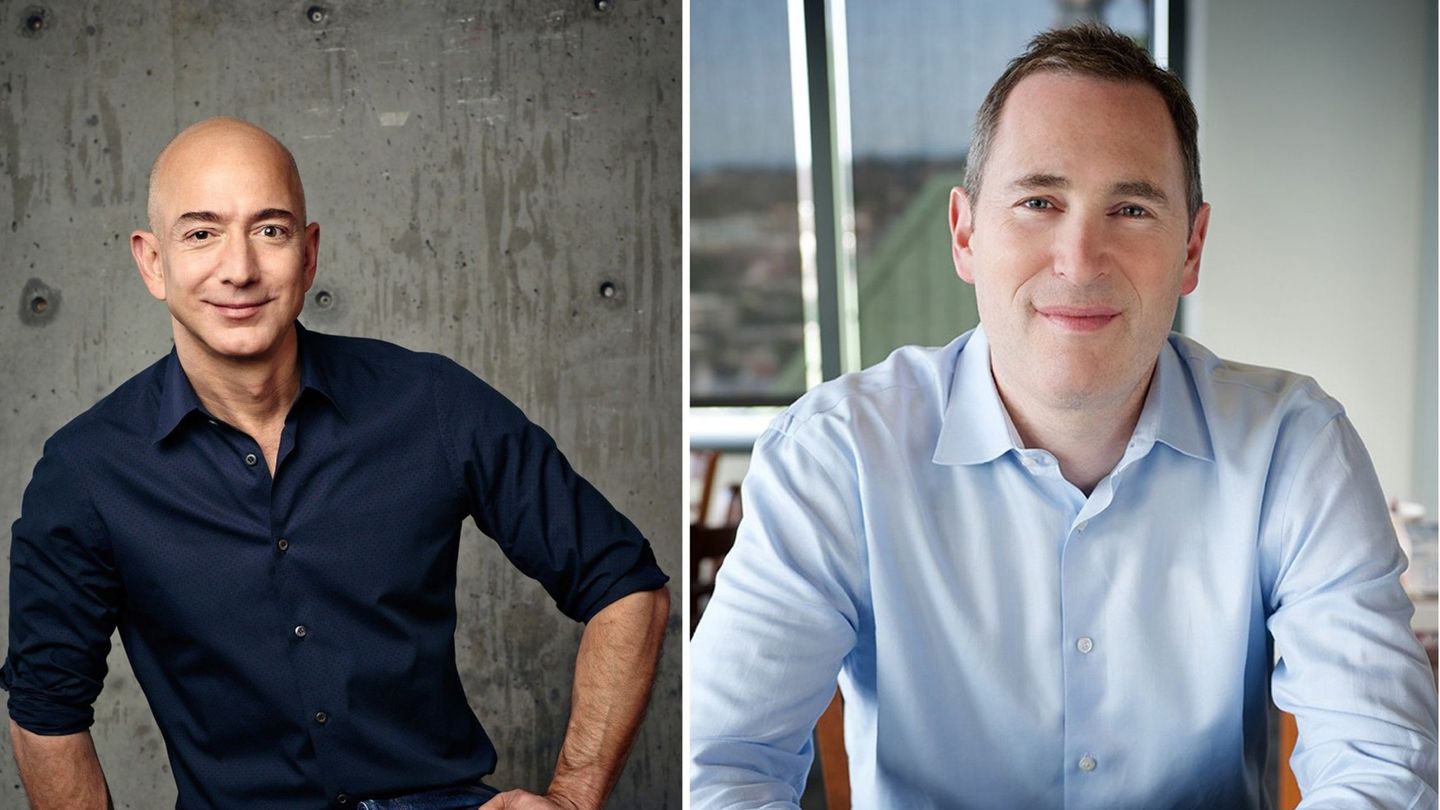 Jeff Bezos y Andy Jassy. (EFE)