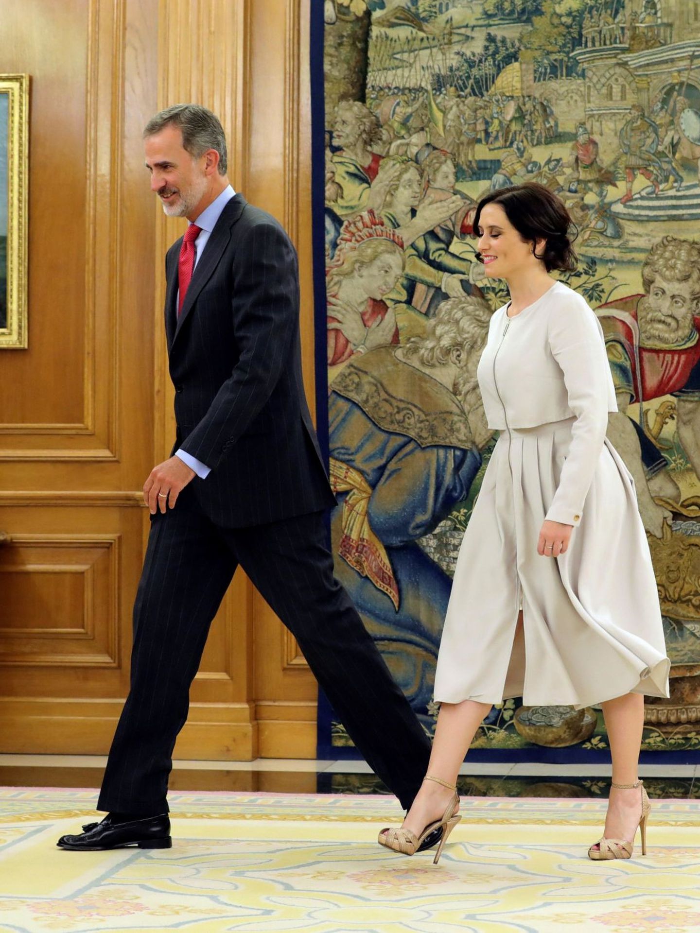 Felipe VI recibe en audiencia a la presidenta de la Comunidad de Madrid, Isabel Díaz Ayuso. (EFE)