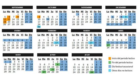 Calendario escolar del curso 2016-2017 en la Comunidad de Madrid