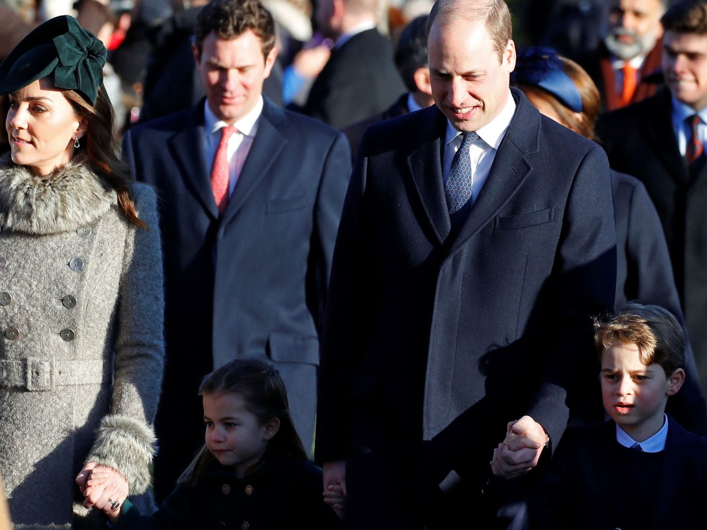 Los Cambridge, con sus hijos. (Reuters)