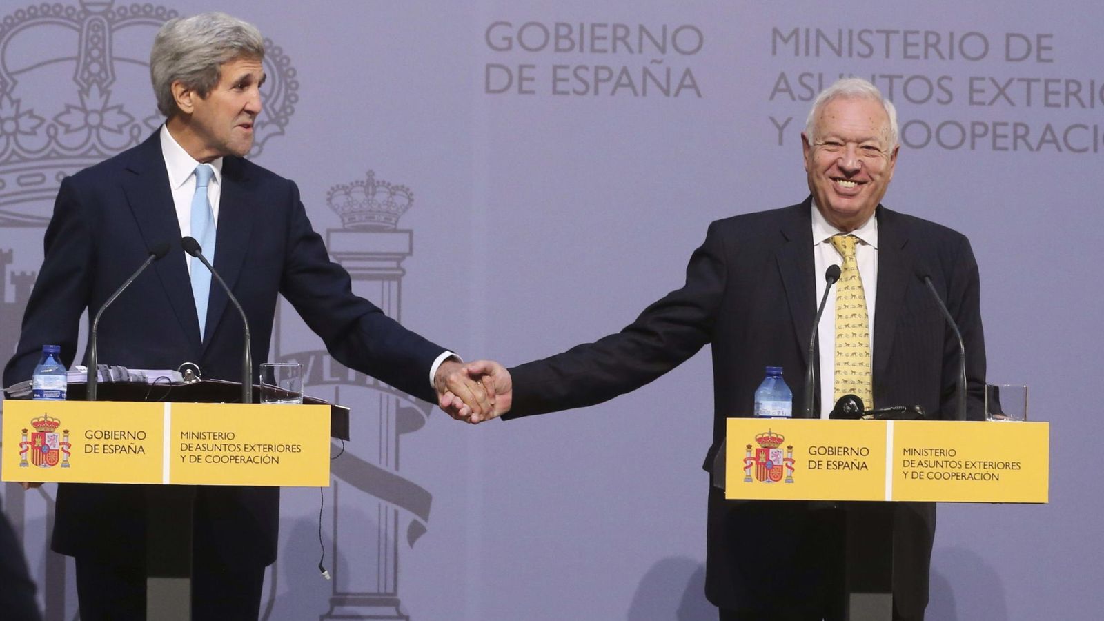 Foto: El secretario de Estado de EEUU, John Kerry, y el ministro español de Asuntos Exteriores, José Manuel García-Margallo. (Efe)