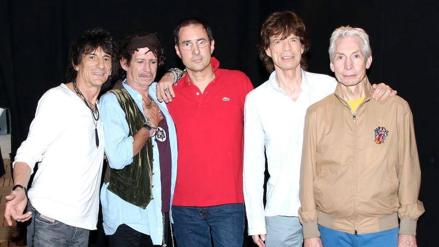 Los Rolling Stones y Gay Mercader. 
