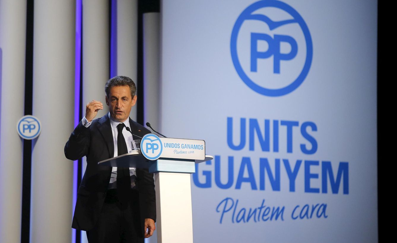 Sarkozy en el acto de campaña. (Reuters)