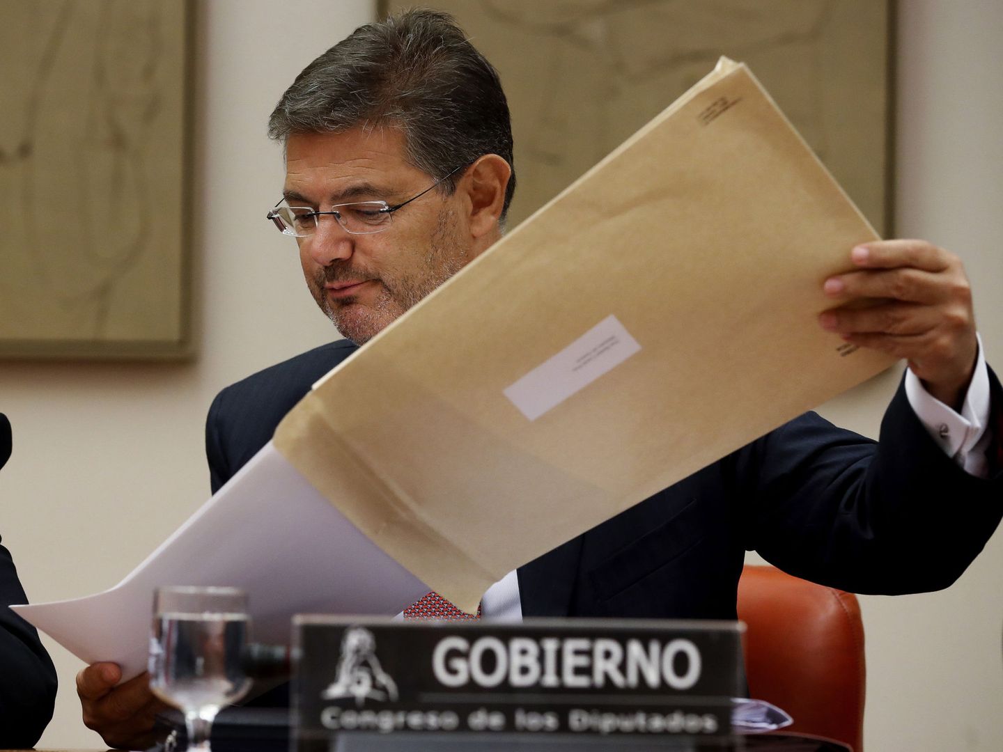El ministro de Justicia, Rafael Catalá, en su comparecencia en el Congreso por el caso Lexnet.