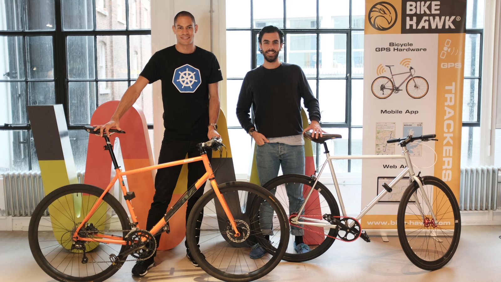 Foto: John Pryce-Robertson y Daniel Pamplona, fundadores de BikeHawk (Vía: BikeHawk)
