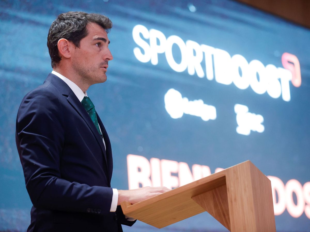 Foto: Iker Casillas presenta su aceleradora de 'startups' deportivas Sportboost. (EFE/Juan Carlos Hidalgo)