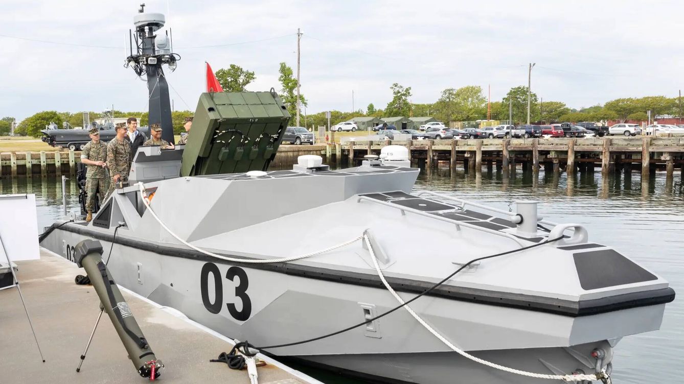 Foto: La nueva lancha autónoma de la marina de los EEUU. (USMC)