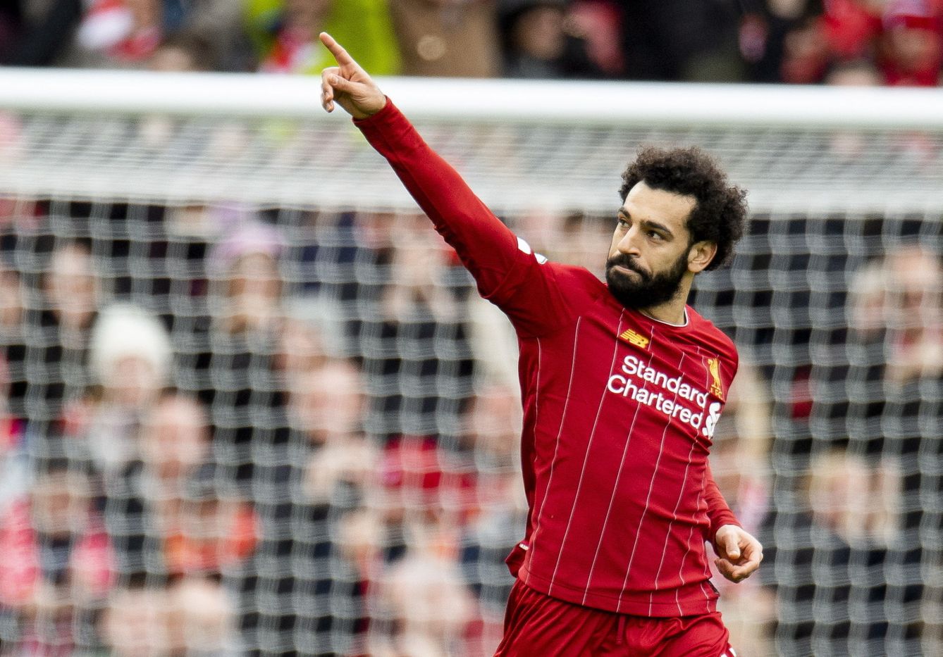 Salah, estrella del Liverpool, el actual líder de la Premier que no alza la competición desde la 89/90. (EFE)