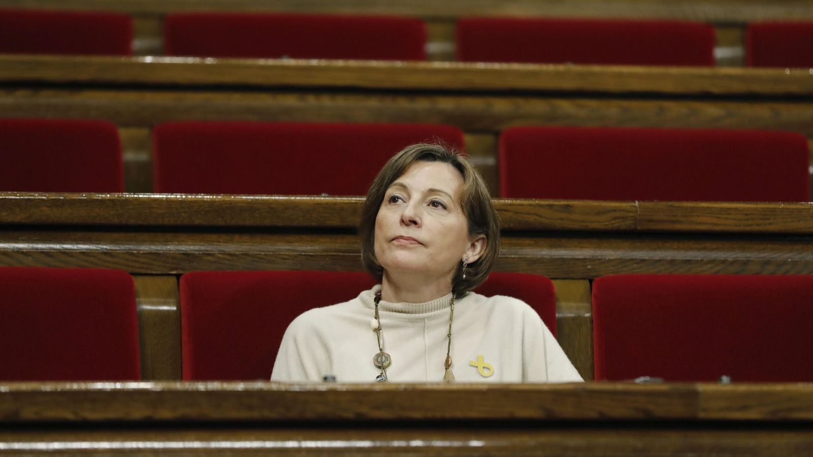 Foto: Carme Forcadell, en el Parlament de Catalunya. (EFE)