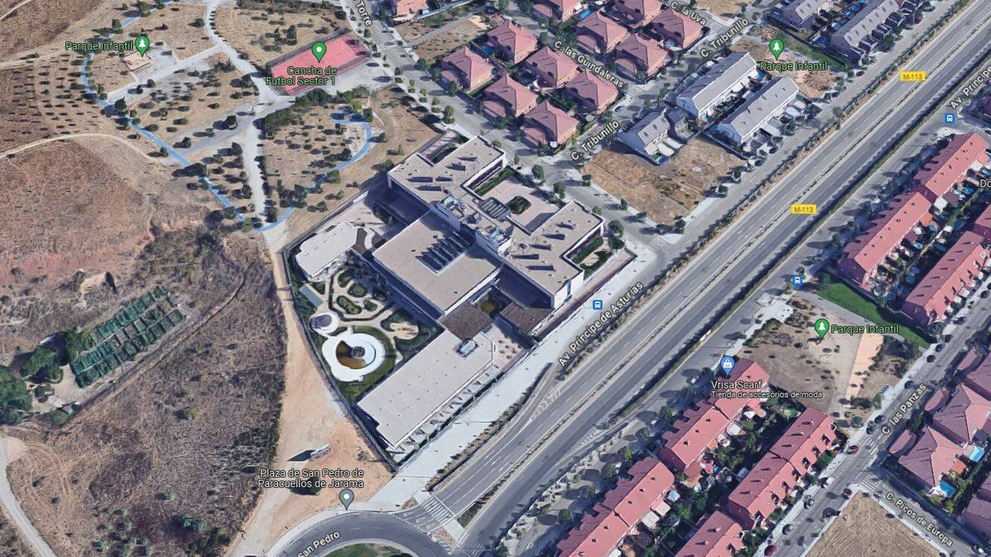 Vista aérea de la residencia que sale a subasta. (Google Maps).