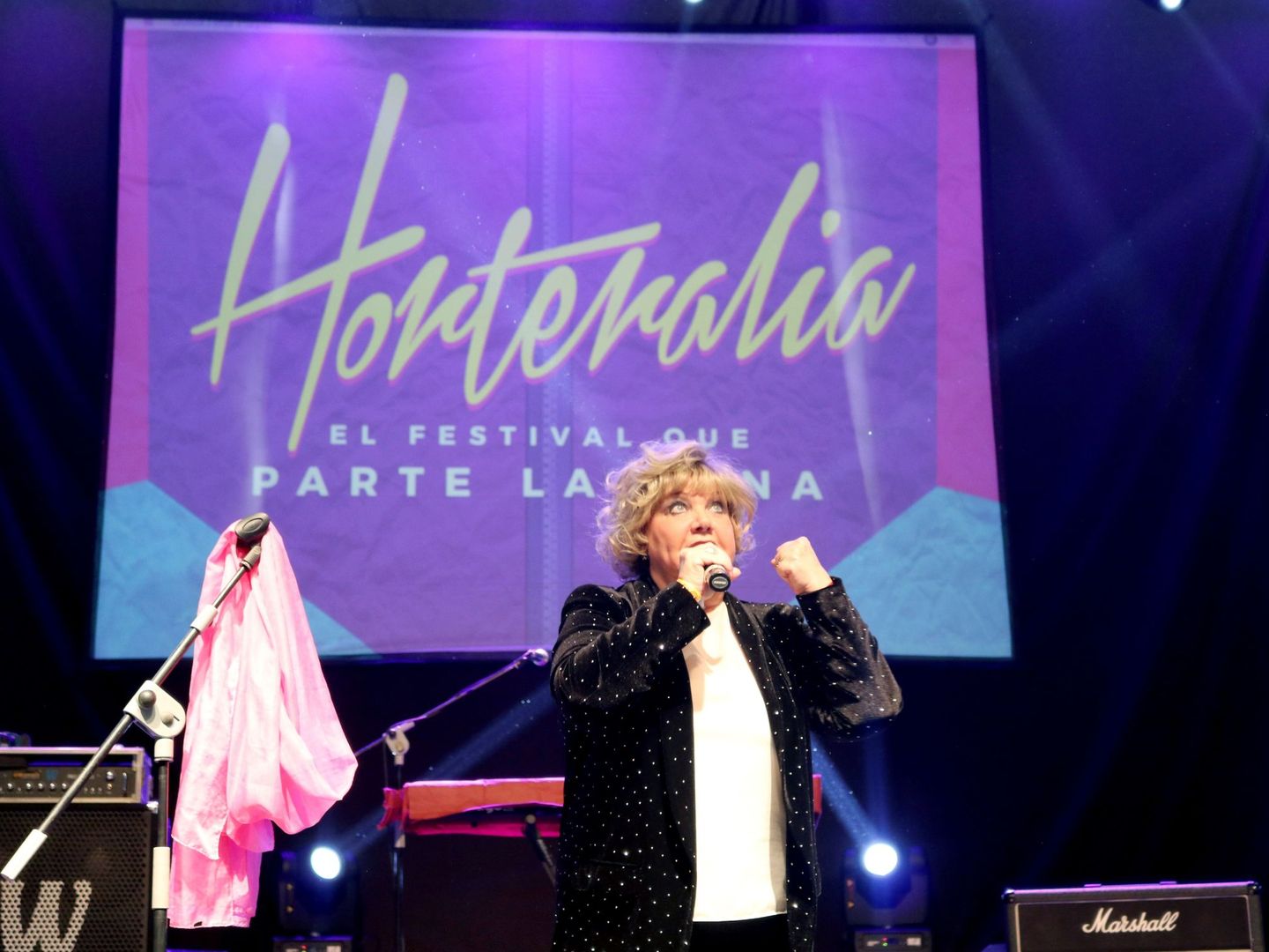 Karina, durante su actuación en Horteralia 2017
