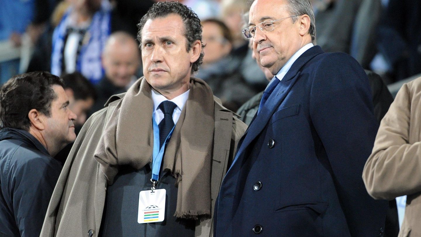 En la imagen, Jorge Valdano junto a Florentino Pérez. (Imago)
