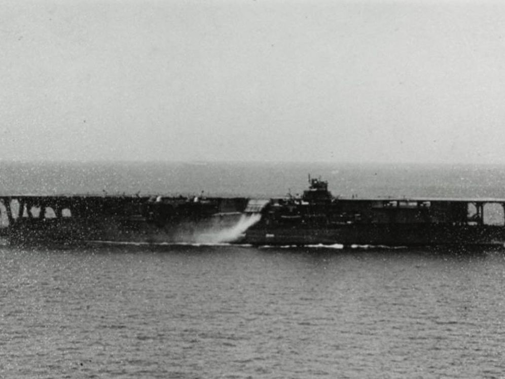 Foto: El portaviones Kaga, durante la II Guerra Mundial. 