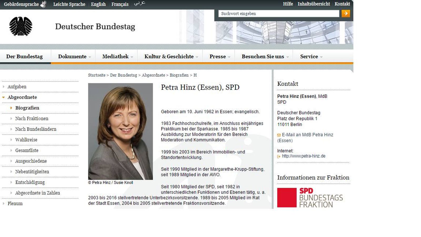 Foto: Página web del Bundestag.